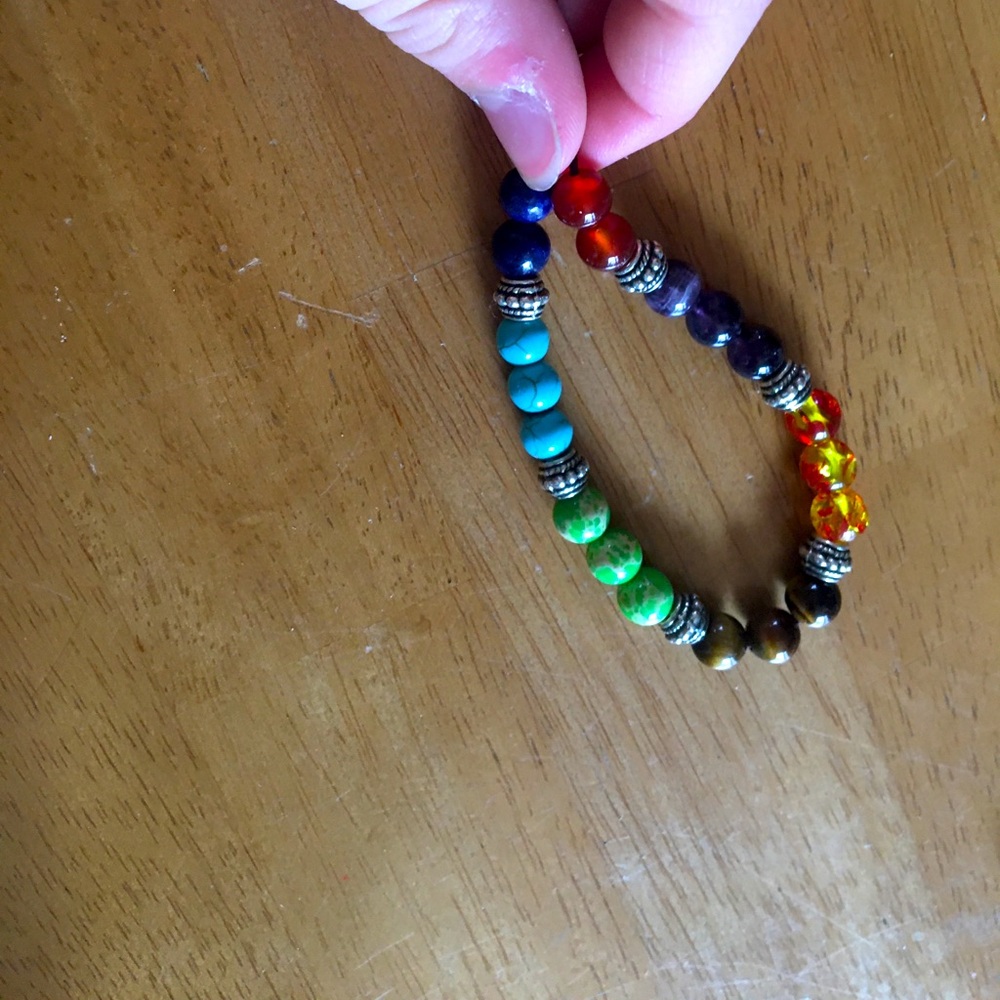 :) Chakra bracelet beautiful! Handmade by me :)